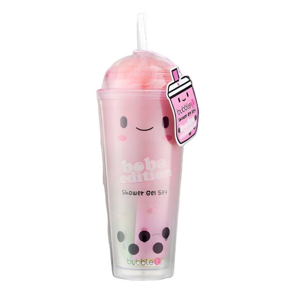 Bubble Tea Pink Reusable Cup Shower Gift Set - Picture 1 of 1